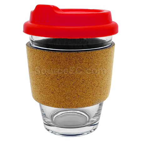 Customization Carlo Glass Coffee Cup - Cork Band Corporate Gifts