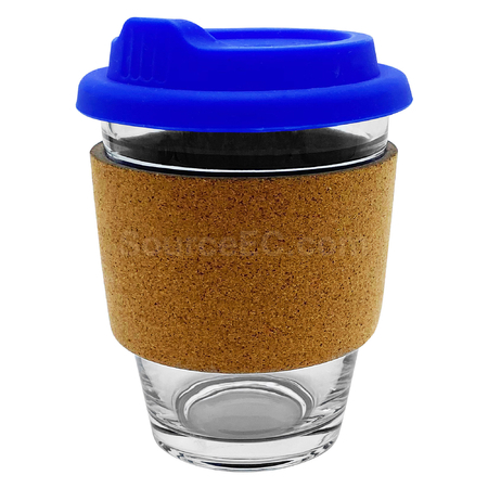 Customization Carlo Glass Coffee Cup - Cork Band Corporate Gifts