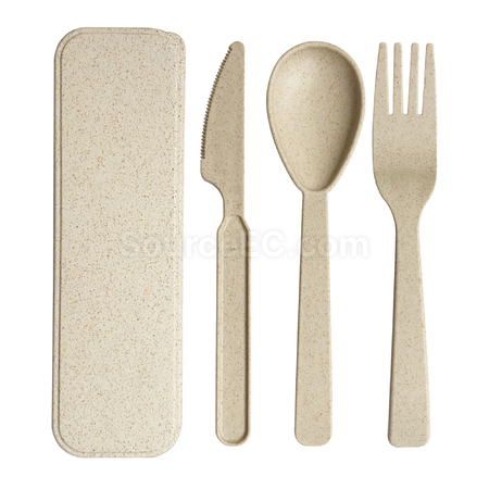 Customization Wheat Straw Utensils Set Corporate Gifts