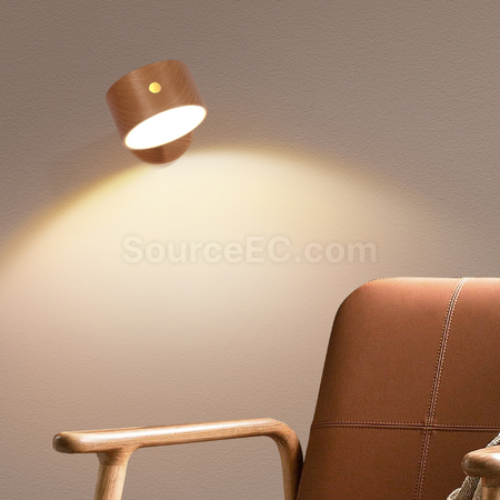 Customization Environmental Protection Solid Wood Rotating Lamp Corporate Gifts