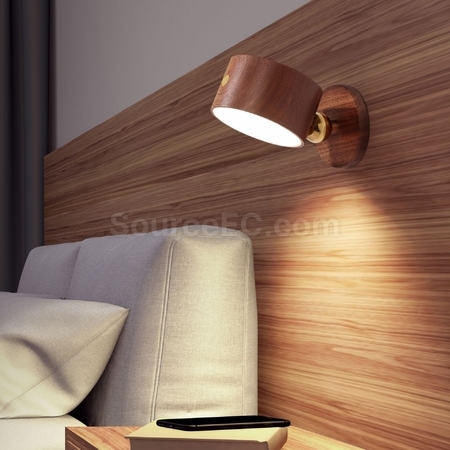 Customization Environmental Protection Solid Wood Rotating Lamp Corporate Gifts