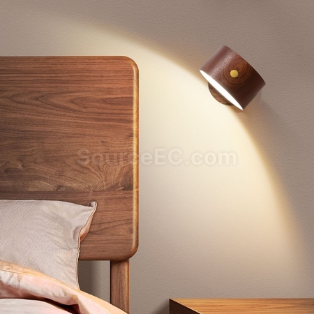 Customization Environmental Protection Solid Wood Rotating Lamp Corporate Gifts