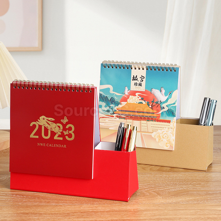 Customization Pen Holder Desk Calendar Corporate Gifts