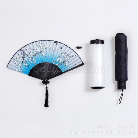 Customization Insulating Cup+Advertising Fan+Umbrella Set Corporate Gifts