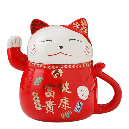 Customization Zhaocai Cat Ceramic Cup Corporate Gifts