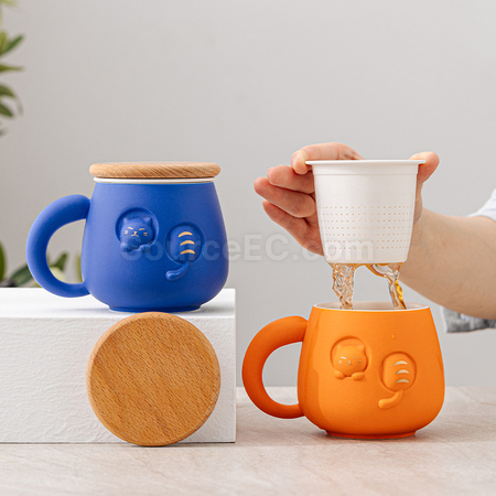 Customization Zhaocai Cat Ceramic Cup Corporate Gifts