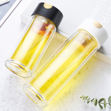 Customization Portable Glass Mug with Infuser Corporate Gifts