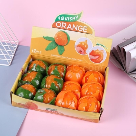 Customization Fun Orange Stress Relief Toy Corporate Gifts