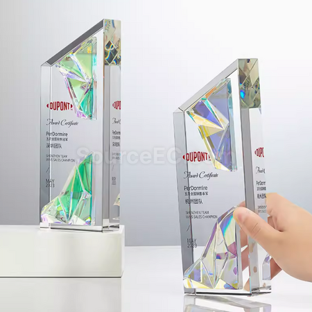 Customization Creative Glazed Crystal Trophy Corporate Gifts