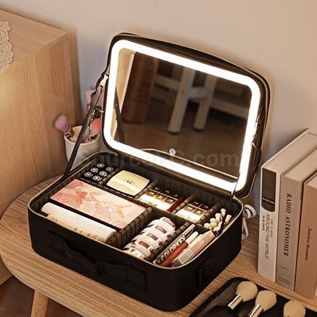 Customization Large Capacity Cosmetic Bag With LED Light Corporate Gifts
