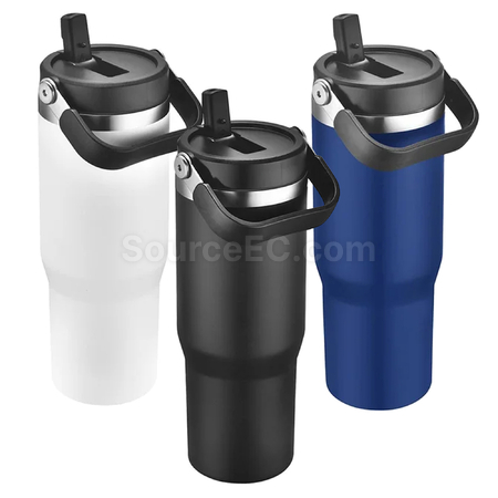 Customization 30OZ Double-layer Vacuum Stainless Steel PP Coffee Cup with Lid Corporate Gifts
