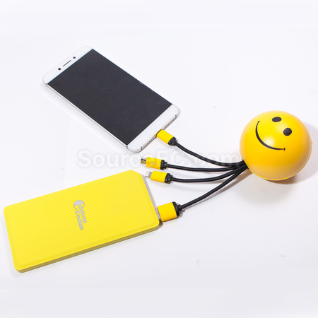 Customization Stress Ball Charging Cable Set Corporate Gifts