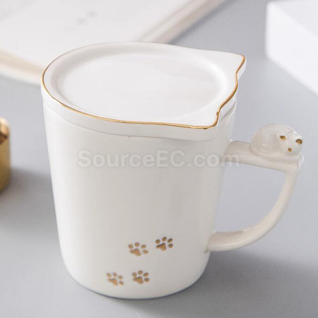 Customization Kitty Mug with Lid Corporate Gifts
