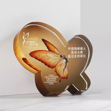 Customization Creative Butterfly Crystal Trophy Corporate Gifts