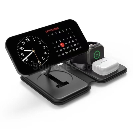 Customization Magnetic Folding Three-In-One Wireless Charger Corporate Gifts