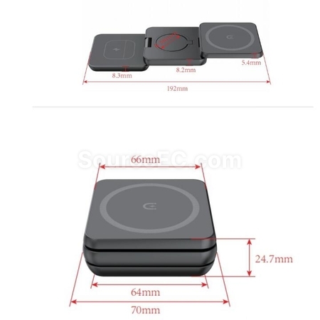 Customization Foldable Wireless Magnetic Three-In-One Charger Corporate Gifts