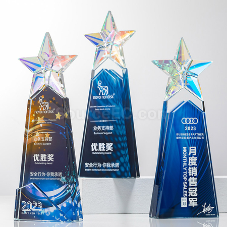 Customization Gradient Crystal Trophy Corporate Gifts