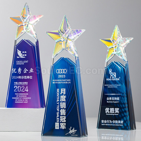 Customization Gradient Crystal Trophy Corporate Gifts