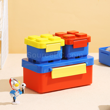 Customization Creative Building Block Double Layer Lunch Box Corporate Gifts