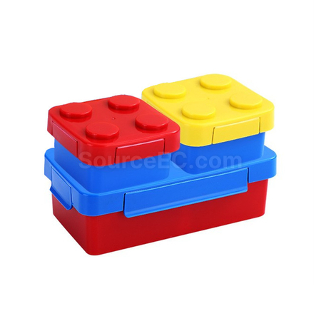 Customization Creative Building Block Double Layer Lunch Box Corporate Gifts