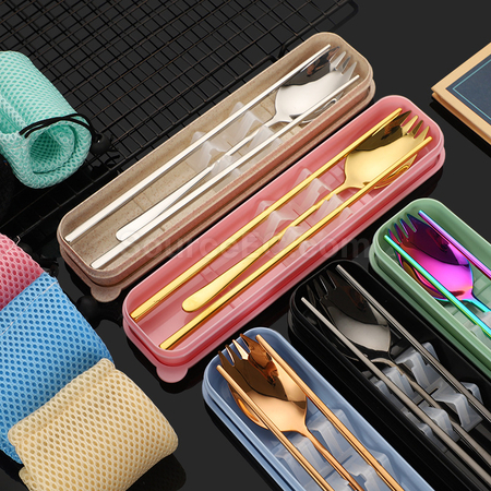 Customization 2-In-1 Spoon, Fork And Chopsticks Tableware Corporate Gifts