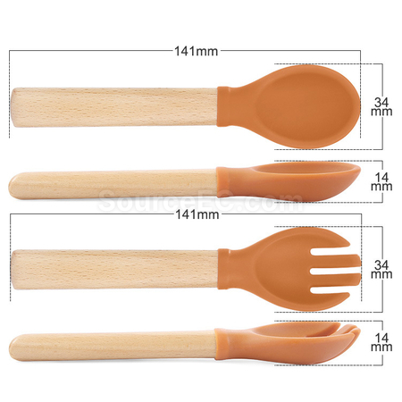 Customization Short-handled Wooden Cutlery Corporate Gifts