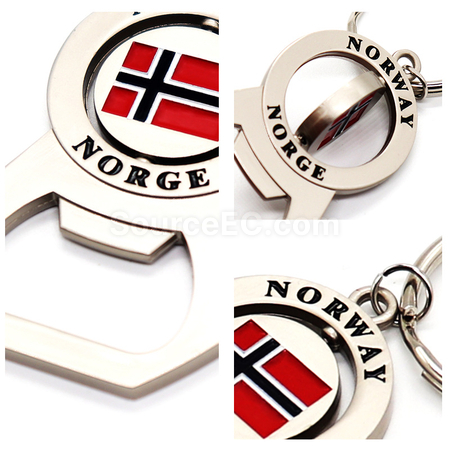 Customization Rotary Bottle Opener Keychain Corporate Gifts