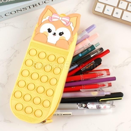 Customization Rodent Exterminator 3D Decompression Large Capacity Soft Silicone Pen Case Corporate Gifts