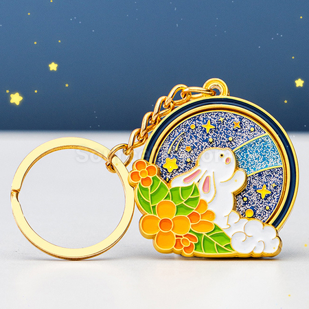 Customization Moon-gazing Rabbit Keychain Corporate Gifts