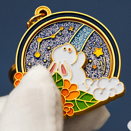 Customization Moon-gazing Rabbit Keychain Corporate Gifts