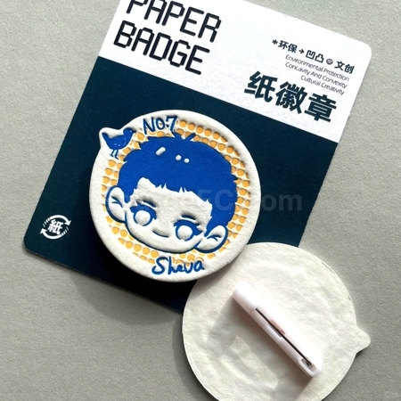 Customization Customization Of Irregular Ietterpress Cotton Paper Badges Corporate Gifts