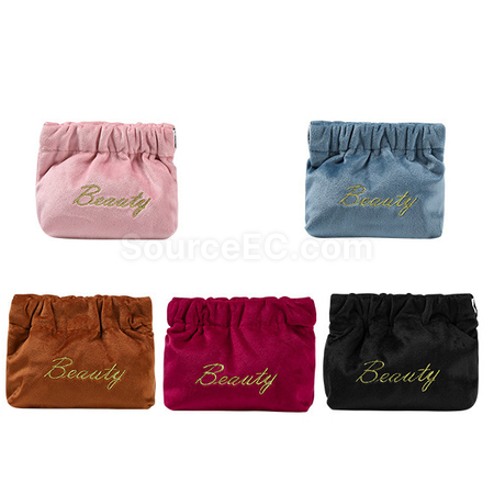 Customization Velvet Automatic Closure Portable Storage Bag Corporate Gifts