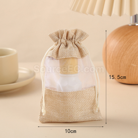 Customization Organza patchwork linen bundle pocket Corporate Gifts