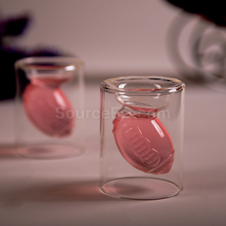 Customization Rugby Double Wall Glass Corporate Gifts