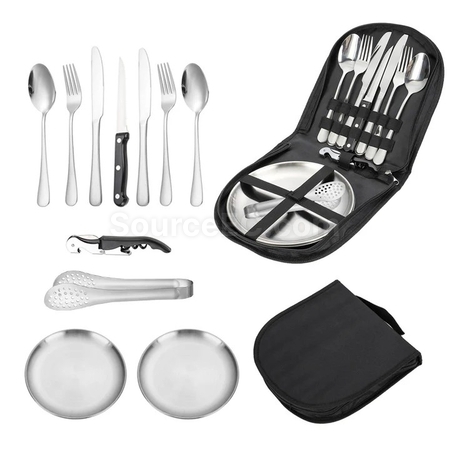 Customization Outdoor Travel Camping  Tableware  Set Corporate Gifts