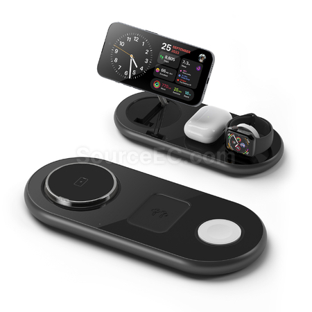 Customization Folding magnetic three in one wireless charger Corporate Gifts