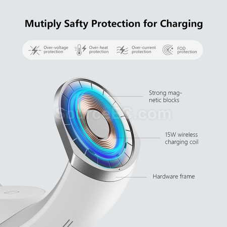 Customization Moon Magnetic Three in One Wireless Mobile Power Night Light Corporate Gifts