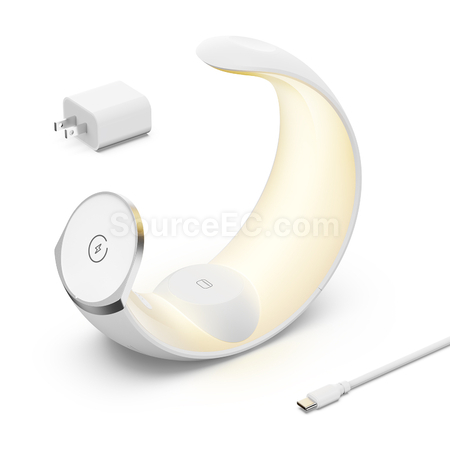 Customization Moon Magnetic Three in One Wireless Mobile Power Night Light Corporate Gifts