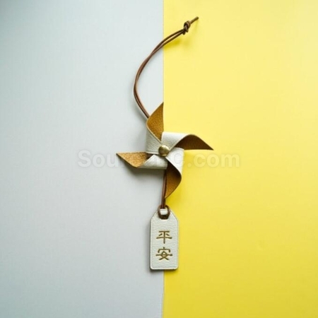 Customization Customized Leather Blessing Windmill Corporate Gifts