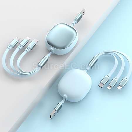 Customization 3 in 1 Retractable Quick Charge Data Line Corporate Gifts