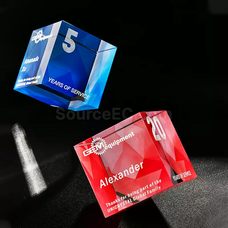 Customization Rubik's Cube Crystal Trophy Corporate Gifts
