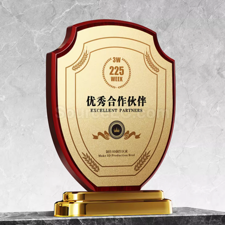 Customization Solid Wood Shield Medal Corporate Gifts