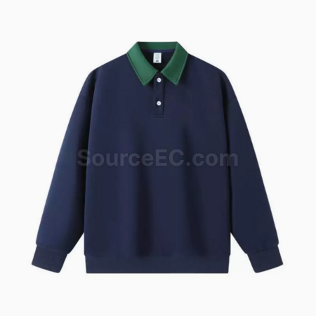 Customization Color blocked polo long sleeves Corporate Gifts