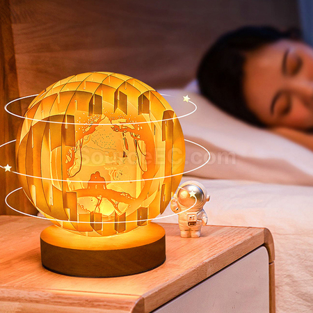 Customization Hand-Folded Paper Sculpture Ball Lamp Corporate Gifts