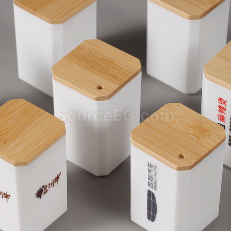Customization Bamboo Lid Toothpick Holder Corporate Gifts