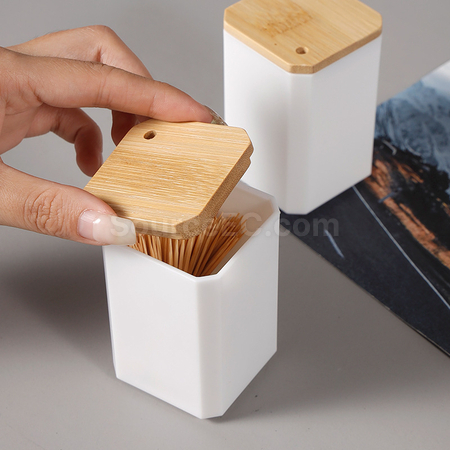 Customization Bamboo Lid Toothpick Holder Corporate Gifts