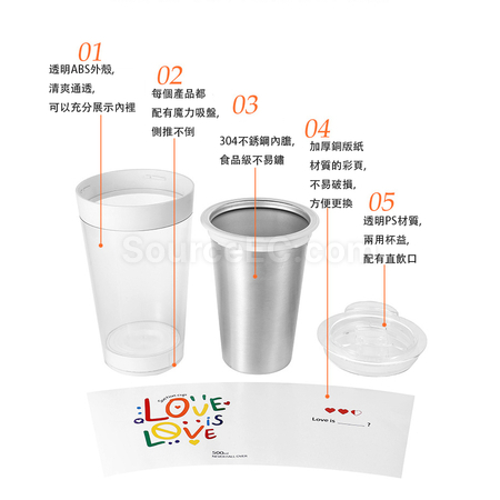 Customization Detachable Double-Layer Coffee Cup Corporate Gifts