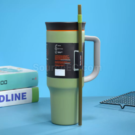 Customization Large capacity double-layer vacuum straw thermos cup Corporate Gifts