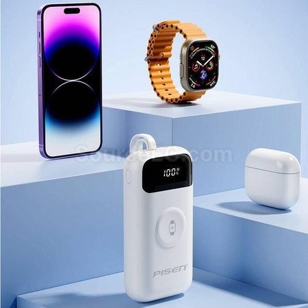 Customization Mini Portable Power Bank With Built-In Cable Corporate Gifts