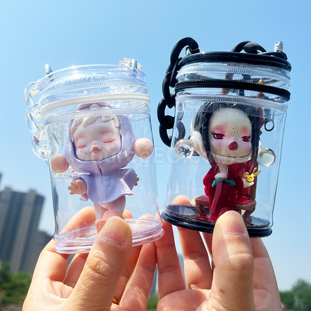 Customization Cylindrical PVC Transparent Doll Bag Corporate Gifts